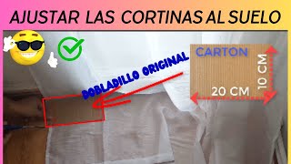 📢 Como RECOGER el BAJO de las CORTINAS sin COSER y sin AGUJAS Y HILOS  Dobladillo profesional [upl. by Stacee]