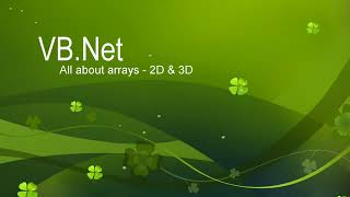 VBNet  Arrays [upl. by Areek]