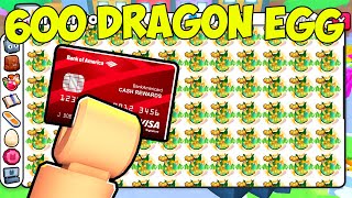 I Opened 600 EXCLUSIVE DRAGON EGGS and THIS HAPPENED Pet Simulator 99 Roblox [upl. by Atiek]