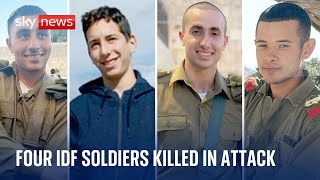 Israel names soldiers killed in Hezbollah swarm drone attack  IsraelHezbollah conflict [upl. by Stanwinn]