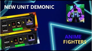 ROBLOX  ⭐NOVA UNIDADE DEMONIC ANIME FIGHTERS⭐ COMO PEGAR [upl. by Anpas]