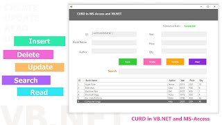 Insert Delete Update Search and View data in MS ACCESS with VB NETVBNET TutorialCURD Operation [upl. by Hertzog]