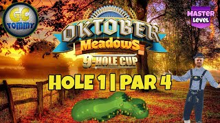 Master QRFR Hole 1  Par 4 EAGLE  Oktober Meadows 9hole cup Golf Clash Guide [upl. by Lenor]