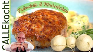 Butter Frikadelle in der Pfanne mit Mairübchen – Omas Rezept [upl. by Eical]