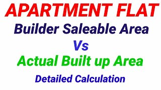 Apartment Builder Saleable Price Vs Actual Price  Carpet Area Super Builtup area Built up area [upl. by Sapienza585]