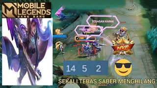 MENGOCEK SABER ROAM PAKAI HILDA PUKUL PUKUL LANGSUNG MENGHILANG  MOBILE LEGENDS [upl. by Jochebed46]