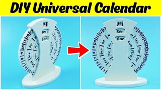 DIY Universal Calendar  How to Make Desk Calendar [upl. by Nepil]