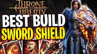 HUGE AOE SWORD AND SHIELD Build Throne and Liberty Sword and Shield Build PVE [upl. by Eecyal]