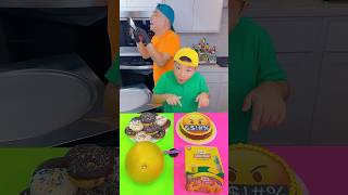 Emoji cake VS Donuts ice cream challenge🍨 funny by Ethan Funny Family [upl. by Adikam974]