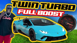 MY TWIN TURBO LAMBORGHINI HURACAN PERFORMANTE FULL BOOST FIRST DRIVE [upl. by Stovall915]