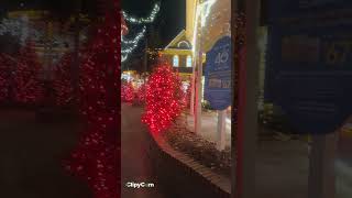 A brief walk around Dollywood looking at Christmas lights [upl. by Ramar]