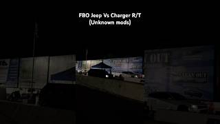 Jeep SRT8 vs Charger rt  jeep jeepsrt jeepgrandcherokee dragracing dragrace chargerrt [upl. by Clabo]