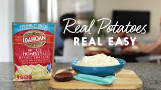 Real Hungry Real Busy Get Real Potatoes Real Easy with Idahoan [upl. by Wesla]