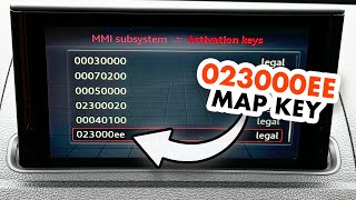 How to add 023000EE activation key  Audi lifetime maps update FECSWaP code [upl. by Pergrim]