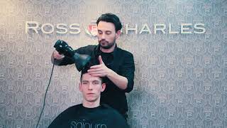 How to use a diffuser when drying mens hair  Ross Charles [upl. by Lourdes]