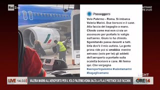 Valeria Marini allaeroporto PalermoRoma salta la fila  Ore 14 del 18122023 [upl. by Norre649]