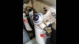 Diesel yacht priming fuel system racor r120p air in system plunger not pumping fuel [upl. by Bruns]