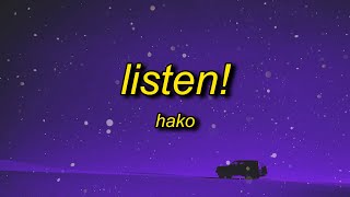 hako  listen sped up lyrics [upl. by Lally574]