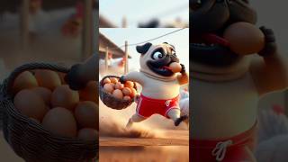 The Great Pug Heist Egg Farm shorts pug ai usa funny [upl. by Lib]