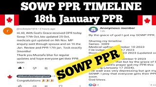 🇨🇦 18th January latest SOWP PPR TIMELINESOWPspouse open work permit canada ppr timelinesowpppr [upl. by Morgun146]