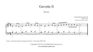 Bach  Gavotte II Musette from English Suite No 3 BWV 808 [upl. by Shem]