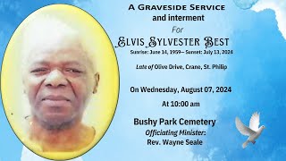 Live stream of Graveside funeral service for Elvis Sylvester Best [upl. by Arihas]