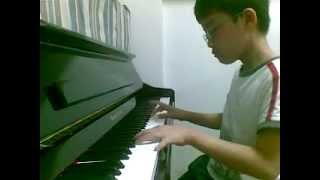 Majulah Singapura  Piano by Bertrand 7 years old [upl. by Swithbart]