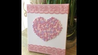 DIY ♡ Déco murale ♡ Tableau 3D Coeur en boutons Decor Line [upl. by Noled]