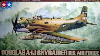 Tamiya 148 Douglas A1J Skyraider quotInBoxReviewquot 8614 [upl. by Aiykan520]