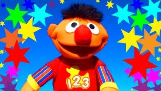 Ernie Rockin Numbers Talks Counts amp Sings Rubber Duckie Childrens Song Sesame Street Playskool Toy [upl. by Zahavi]