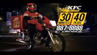 KFC Delivery 30 minutes guaranteed for a fixed P40 delivery fee [upl. by Eednus]