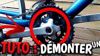 TUTO VÉLO  COMMENT DÉMONTER UN PÉDALIER DE VELO [upl. by Nannarb308]