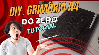 Diy Como fazer um GRIMÓRIOSKETCHBOOK A4 do zero passo a passo [upl. by Joanne]