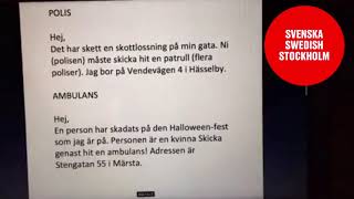 Att skriva till POLIS eller AMBULANS på svenska  گزارش دادن به پليس يا آمبولانس [upl. by Nonnaihr]