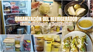 ORGANIZACIÓN DEL REFRIGERADOR estilo pinterest receta fácil [upl. by Livvi]