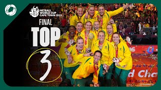 Netball World Cup Top 3 Final Moments  Australian Diamonds Vs England Roses [upl. by Sophronia]