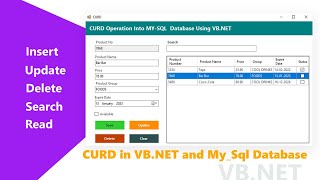 VBNET SQL XAMPP  insert update delete search CRUD in Visual Basic Net [upl. by Dyane]