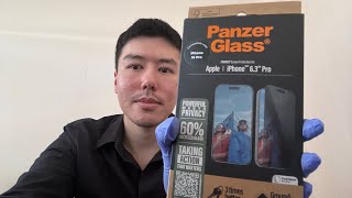 How to put on a Panzer Glass privacy screen protector for the iPhone 16 Pro [upl. by Rannug653]