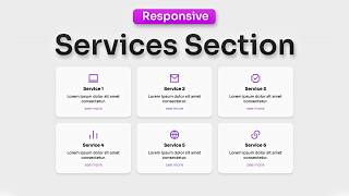 How to create a Responsive Our Services Section Using HTML amp CSS [upl. by Akalam164]