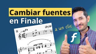 Cambios generales de tipografía en FINALE  Fuentes de texto y música en PARTITURA  cómo cambiarlas [upl. by Augustin]