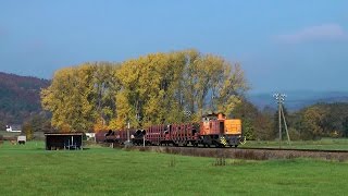 Umgeleiteter Güterzug auf der Oberen Lahntalbahn Erndtebrück  Sarnau [upl. by Kcirdla790]