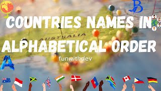 Countries name  Alphabetical order  Kids Learning [upl. by Bar]