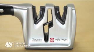 Review of Wusthof Classic Ikon Stainless Steel HandHeld Knife Sharpener  1635 [upl. by Ring980]