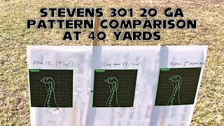 Stevens 301 20 Gauge Indian Creek 555 Choke pattern Test APEX Long Beard XR Federal 3rd degree [upl. by Eromle]