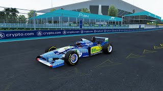 Assetto Corsa Benetton B195 around Miami Street Circuit [upl. by Doralin726]