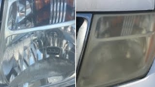 Restoring my Nissan Frontier headlights making it look like new [upl. by Zendah]