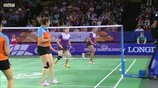 Mixed Team Bronze  SIN vs IND  WD  2014 Commonwealth Games badminton [upl. by Drawets25]