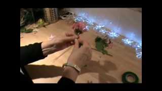 How to make a vintage wrist corsage  Wedding Flowers Tutorials by Campbells Flowers amp Design [upl. by Bish]