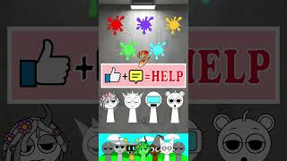 Coloring Incredibox Sprunki Challnge💚❤️💛🩵Can you solve this puzzle shorts funny sprunki [upl. by Wye]