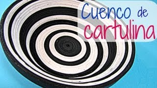 Como hacer recipientes de papel cartulina Cardboard bowl [upl. by Ylliw]